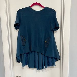 Anthropologie Moth top with pleated back